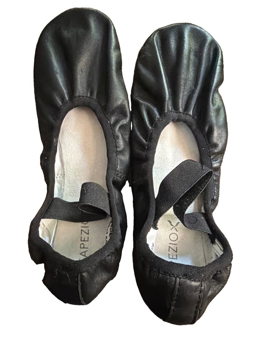 Capezio Ballet 212C Kids Dance Ballet Shoes Black Leather Sz 2M